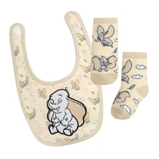 Disney Store Disney Baby Dumbo Elephant Baby Bib and Sock Set 12-24 Months