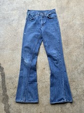 Vintage 1970s Levi s 646 Orange Tab Bell Bottom Flare Jeans 28x32