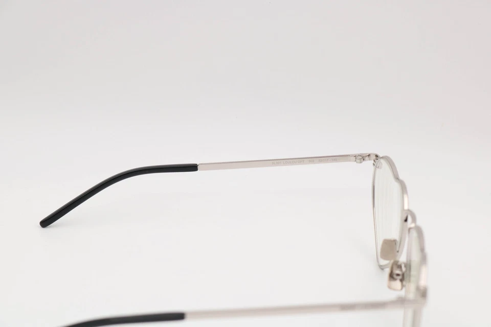 Monturas de gafas Saint Laurent Loulou plateadas en forma de corazón sl301 52-17-145 Foto 4 de 4