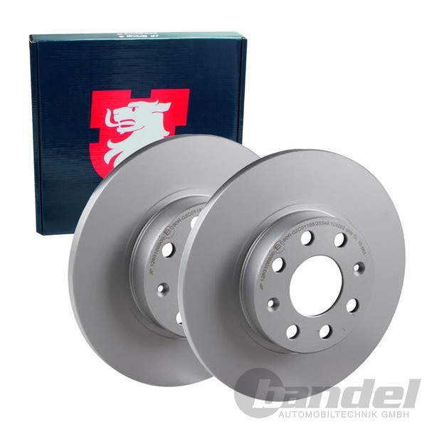 2X JP Group Bremsscheiben Ø257Mm Voll Vorne Passend FüR Fiat Grande Punto Opel-image