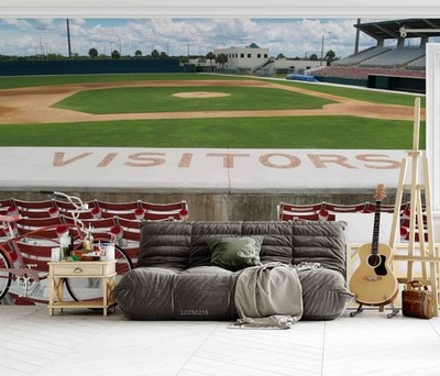 3D Baseball Stadium Landscape Wall Murals Wallpaper Murals Wall Sticker 94