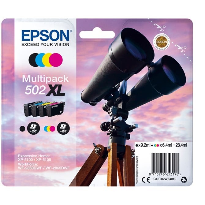 Epson Black C13t02w64010/502Xl Ink Cartridge Multi Pack Bk.c.m.y High-Capaci - Image 4