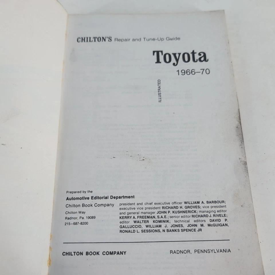Toyota Corolla Crown Land Cruiser Chilton's 1966-1970 manual de reparación libro 5795 Foto 2 de 4