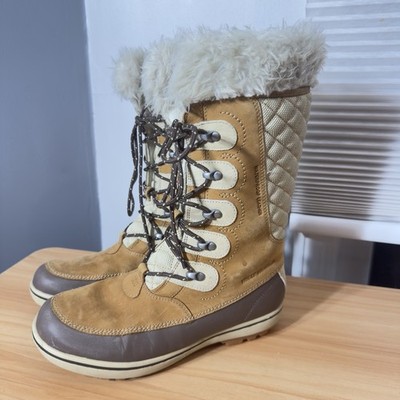 Helly Hansen Garibaldi Women s Size 8 Waterproof leather Snow Boots tall GUC