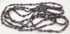 Vintage Multicolor Freshwater Pearl Necklace 100" Extra Long Endless Strand