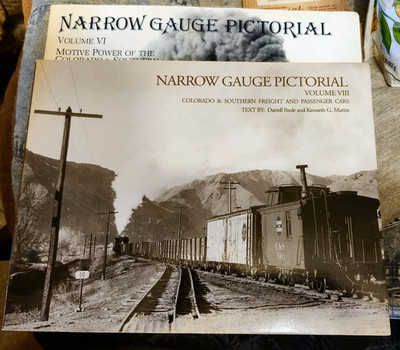 LOT--BOOKS-NARROW GAUGE PICTORIAL-VOL. VI AND VOL. V111-COLORADO & SOUTHERN