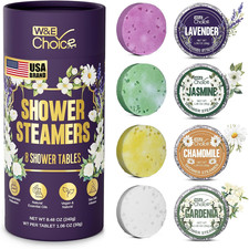 Shower Steamers Aromatherapy 8 Counts, Gifts for Women, Shower Bombs with Natura
