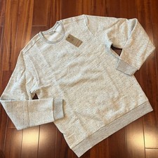 Marine Layer Crew Sweatshirt Tipped Fleece Ash Heather Mens New Size Medium