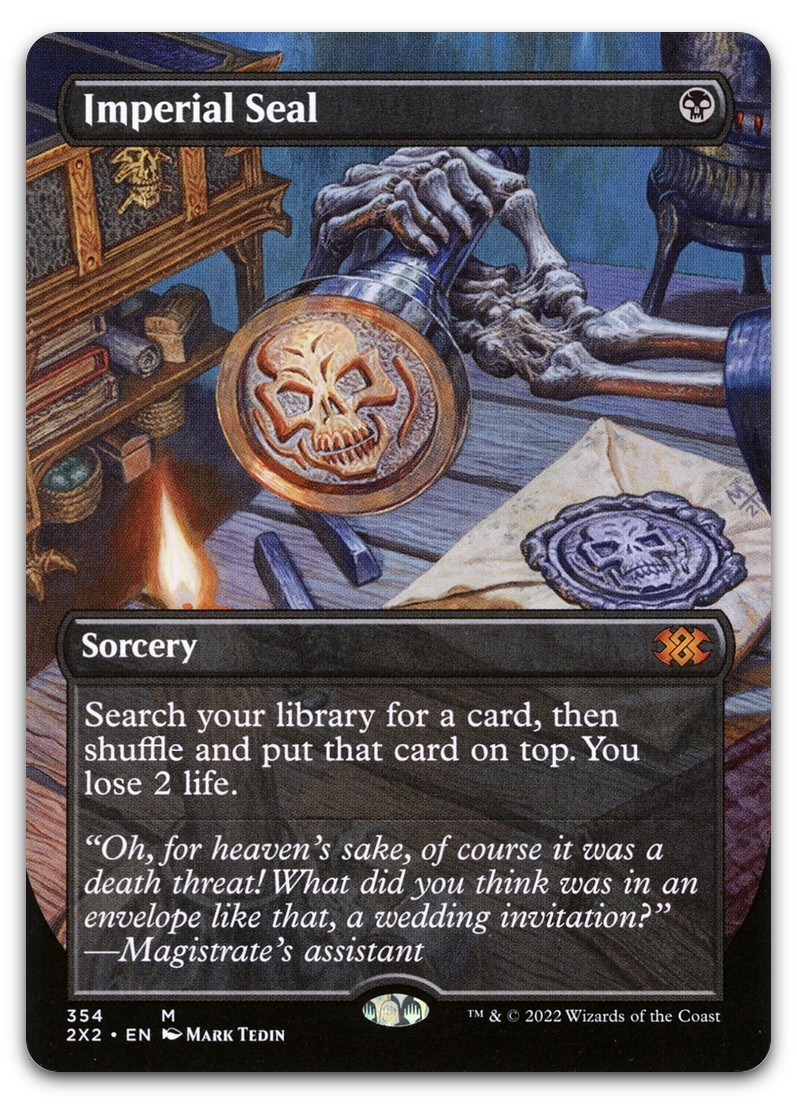 Imperial Seal (Borderless) #354 (NM) Double Masters 2022 2X2 Magic MTG