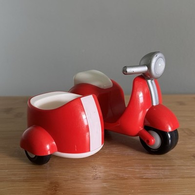 Early Learning Centre ELC Toybox Red Plastic Scooter with Sidecar Toy Vehicle