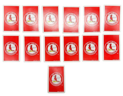 VTG St. Louis Cardinals Souvenir Duffel Bag Key Ring Skore Playing Cards 1989 90 - Picture 15 of 24
