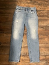 Girls high rise OG straight blue jeans Size 16