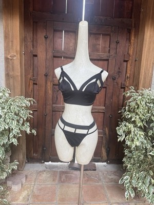 Elegant Moments Stylish Bra & Thong Set Women size OS Style 5982