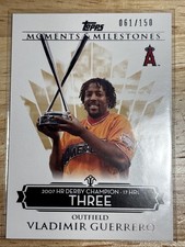 2008 Topps Moments & Milestones VLADIMIR GUERRERO 061/150 HR Derby #136 Angels