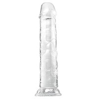 Realistischer Dildo,17.5Cm Transparenter Dildo Mit Starke Saugnapf,Flexibel
