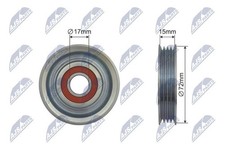 NTY Umlenk-/Führungsrolle, Keilrippenriemen RNK-HD-007 für HONDA ROVER