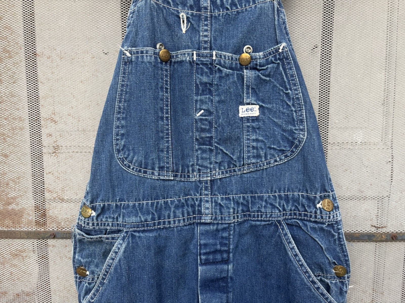 VTG 40s 50s Lee Jelt Denim Overalls Sanforized Un… - image 4