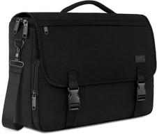 Contemporary Men's Laptop Messenger Bag - Water-Resistant, 15.6" Capacity