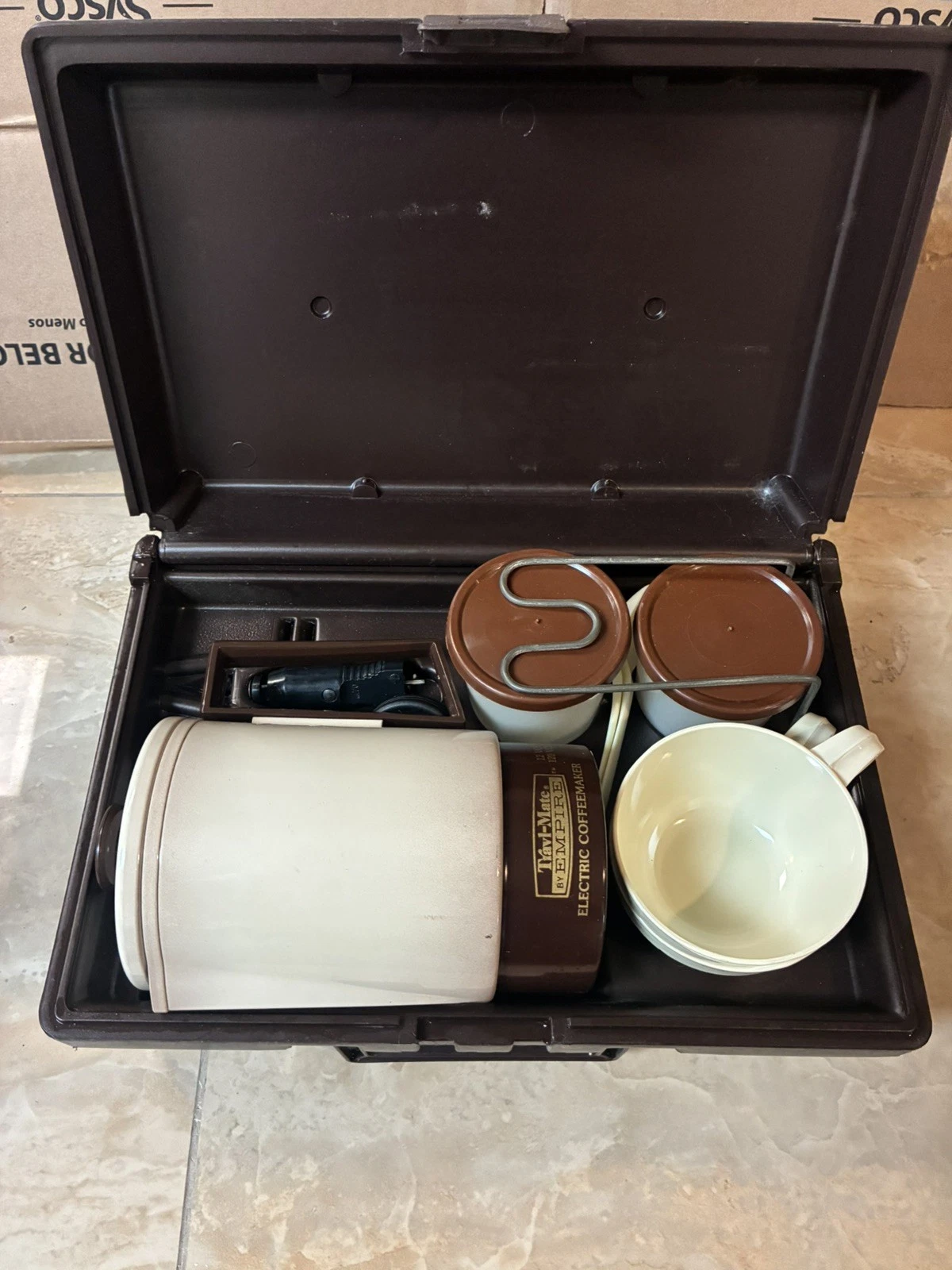 Vintage Empire Home N Away Travel Coffee Maker Complete Unused 1970’s 1480 NICE