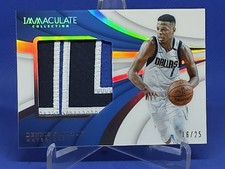 2017-18 Immaculate Dennis Smith Jr Massive Memorabilia 3 Color Patch 16/25 Mavs
