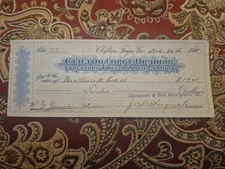Clifton Forge 1901 Lynchburg  Savings Bank Anne Cabell Chesapeake Ohio C&O Check