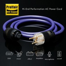 Preffair Reference US EU Schuko HIFI Audio Power Cord Cable & Figure 8 IEC C7 