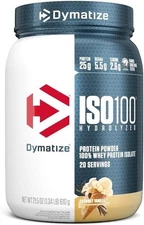 ISO100 Whey Protein Powder Isolate, Gourmet Vanilla, 25g of Protein, 5.5g BCAAs,
