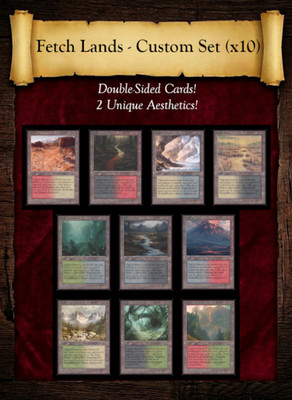 Magic: The Gathering (MTG) Fetch Lands Custom Playset (x10), 2-Sided / Playtest
