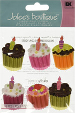 Dimensional Stickers, Cupcakes