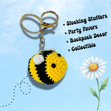 Handmade Amigurumi Crochet Bumble Bee Plush/Keychain