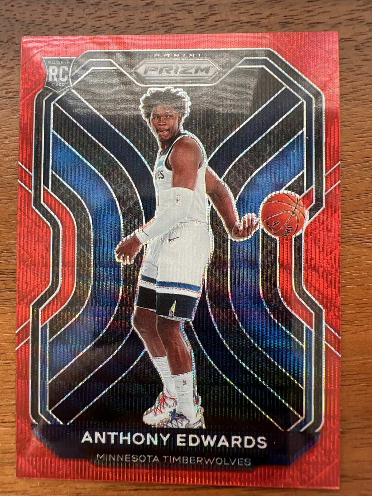 2020-21 Panini Prizm - Anthony Edwards #258 Ruby Wave Prizm (RC) Rookie