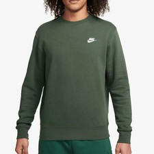 Nike Sportswear Club Fleece Sweatshirt Crewneck Fir Green Men's Sz S BV2662-323