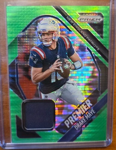 2025 Prizm Drake Maye Premier Jerseys  Neon Green Pulsar #PJY-DME Patriots