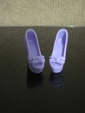 Barbie Extra Deluxe Doll Purple High Heel Peep Toe Shoes Accessory Replacement