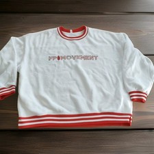 FP Movement Free people S/P Mock Neck Oversized Sweatshirt White/Red - -