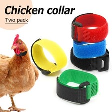 2pcsAnti Crow Collar for Roosters Cockerel poultry No Crow Noise Neck Belt Nylon