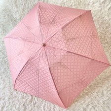 Celine Folding Umbrella C Macadam Pattern Triomphe Pink Logo Metal Fittings Limi
