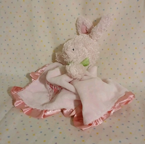 Carter's Thank Heaven for Little Girls Pink Bunny Rabbit Real Rattle Lovey Plush - Picture 2 of 11