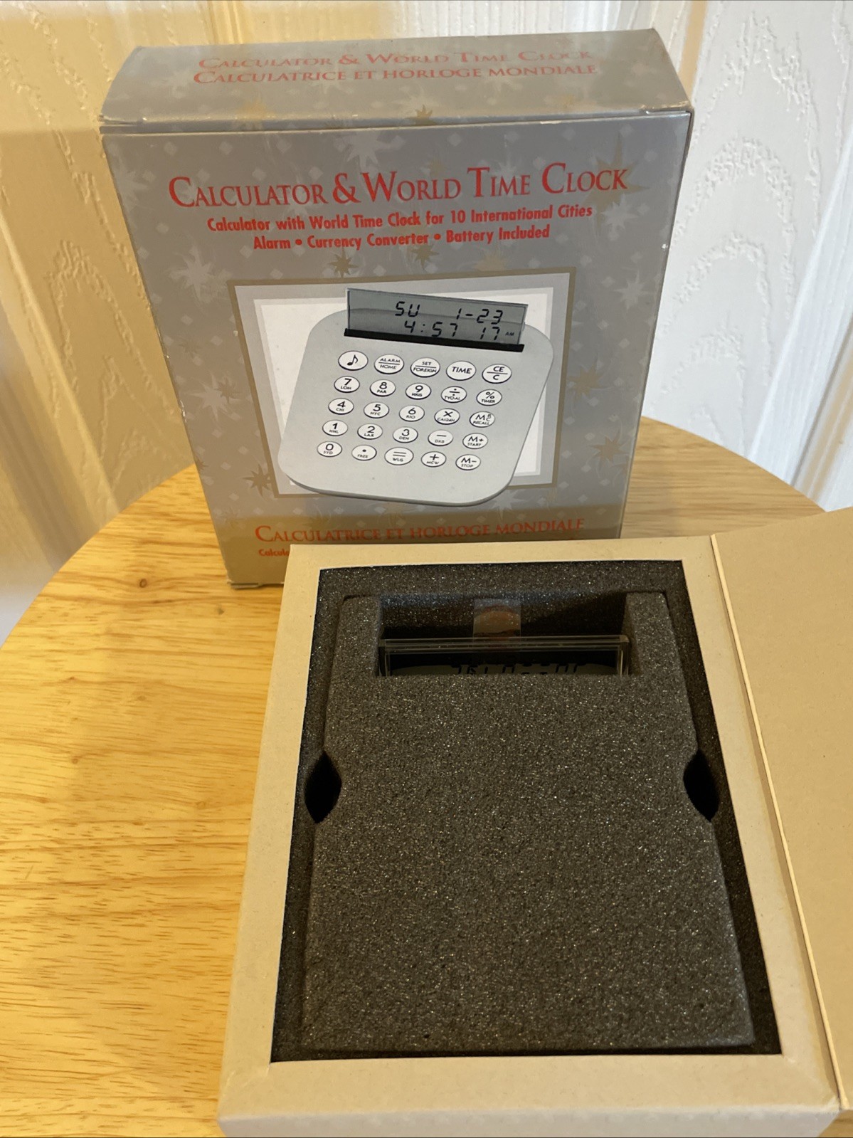 Vintage 2002 Swints Avenue Trading Calculator with World Time Clock SEALED NOS-image