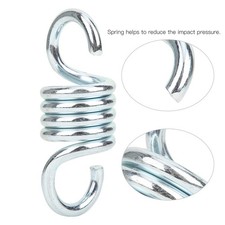 Silver Heavy Duty Spring Suspension Hooks Metal Hammock Hook Hanging NEW