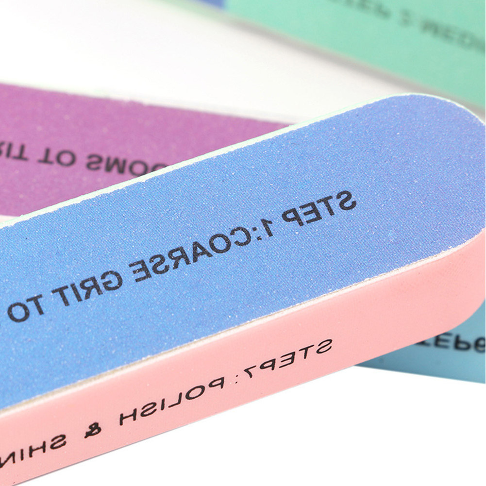 Colorful Multiple Side Nail Art Manicure Pedicure Sanding Sponge Files Buffer