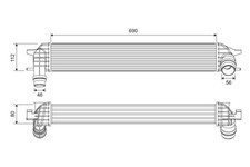 VALEO Ladeluftkühler 818696 Aluminium für RENAULT LAGUNA 3 BT0 KT0 DT0 LATITUDE