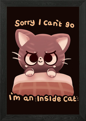 Inside Cat gerahmtes Wandbild Poster Leinwanddruck Bild