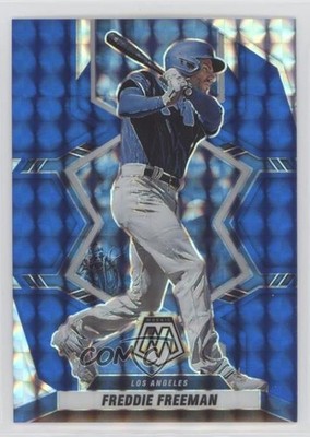 2022 Panini Mosaic Blue Mosaic Prizm 27/99 Freddie Freeman #91 0o87