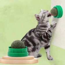 Catnip Cat Wall Stick-on Ball Toy Scratchers Treats Healthy Natural Removes Ball