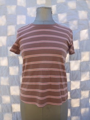 American Eagle Y2k Stripped Short Sleeve Fitted Stretch Tee