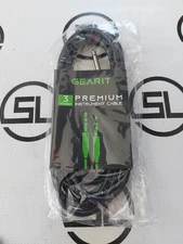 GearIT 3 M/ 10 Foot Premium Instrument Guitar Cable Black Standard 1/4 Inch Jack