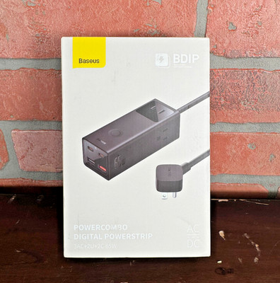 USB C Charger, Baseus PowerCombo Pro 40W, Surge Protector Power Strip, 6-in-1
