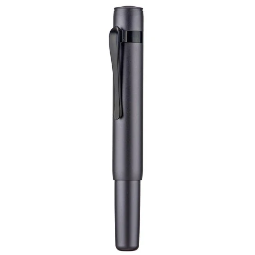 Hongdian M2 Mini Short Rollerball Pen Aluminum Alloy Pocket Travel Pen, Gray image 3