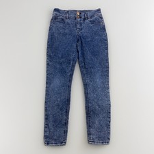 No Boundaries NOBO Jeans Teens 13 Blue High Rise Skinny Double Button 30x27